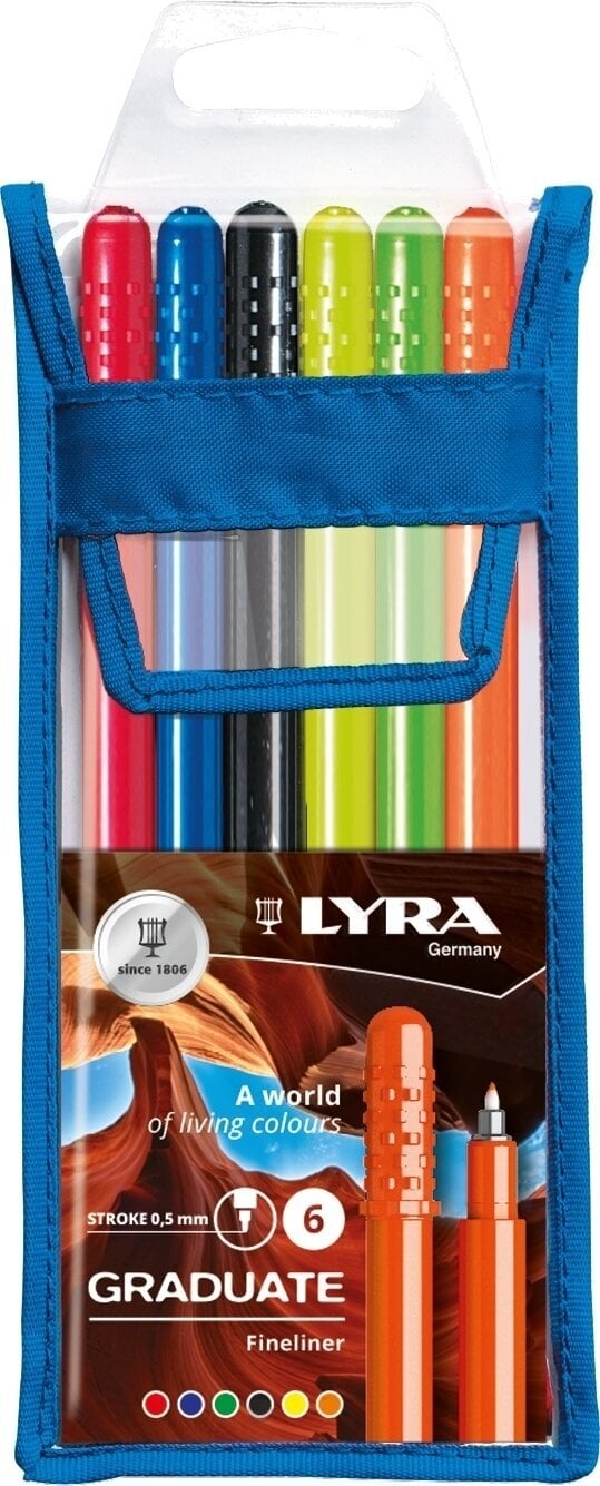 Felt-Tip Pen Lyra Graduate Markers 6 pcs