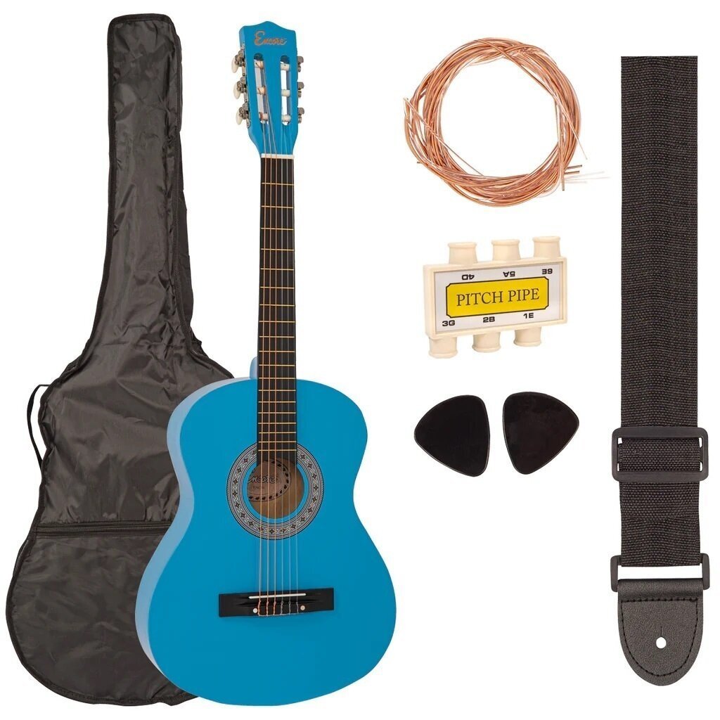 Guitare classique taile 3/4 pour enfant Encore ENC34BLOFT Blue Guitare classique taile 3/4 pour enfant