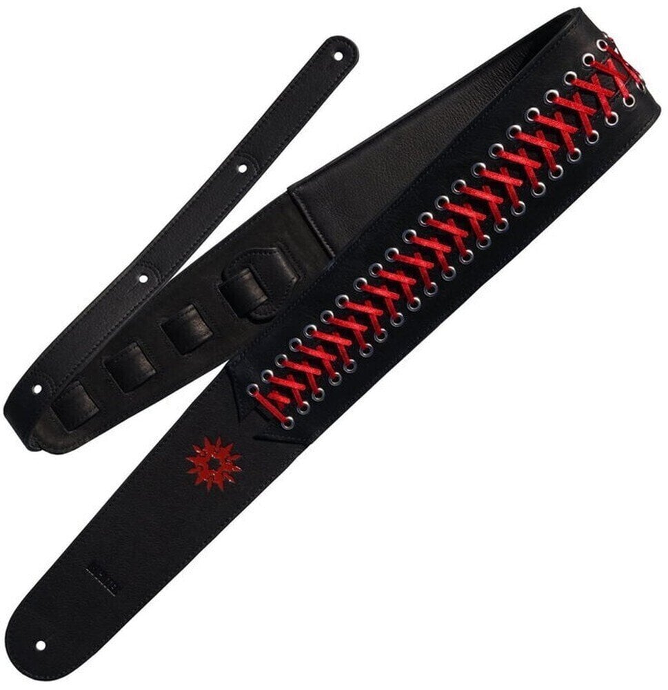 Guitar strap Richter Paul Landers Signature Guitar strap Corset Laced Red