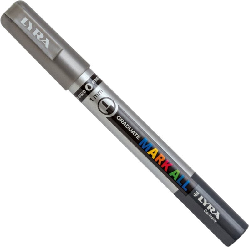 Felt-Tip Pen Lyra Graduate Mark Permanent Marker 1 mm Silver 1 pc