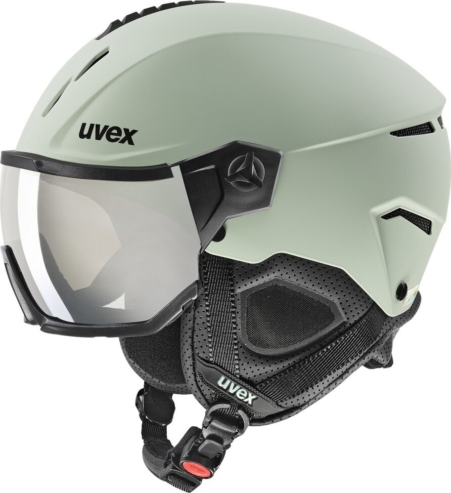 Cască schi UVEX Instinct Visor Oxid Green Mat 53-56 cm Cască schi