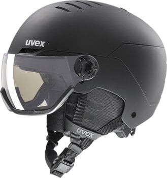 Smučarska čelada UVEX Wanted Visor Pro V Black Mat 58-61 cm Smučarska čelada - 1