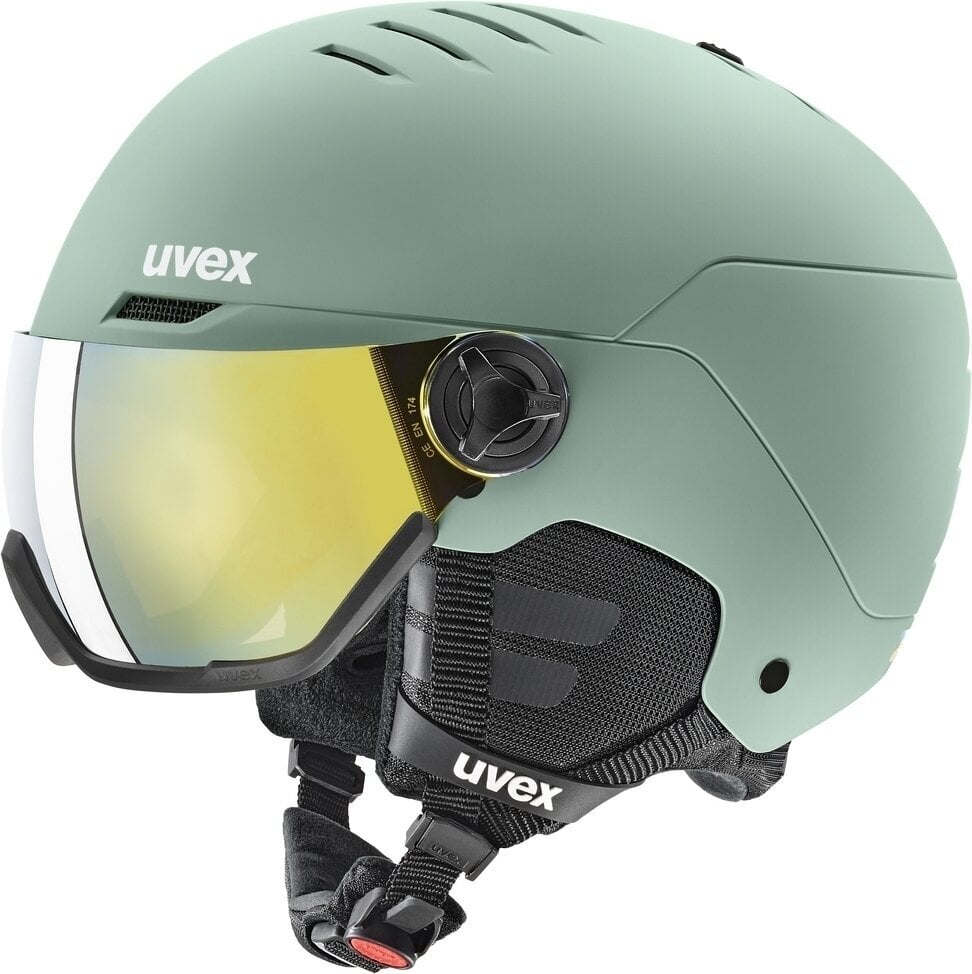 Ski Helmet UVEX Wanted Visor Oxid Green Mat 54-58 cm Ski Helmet