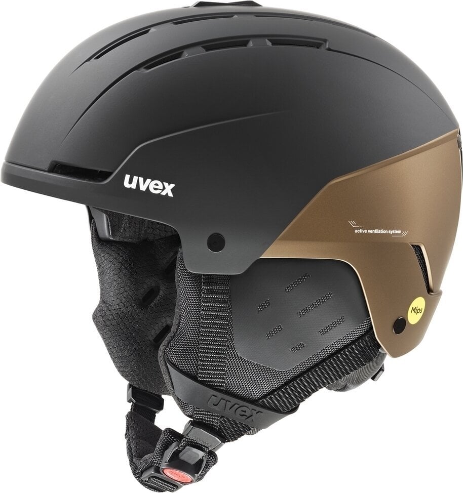 Casco de esquí UVEX Stance MIPS Black/Brown Mat 54-58 cm Casco de esquí