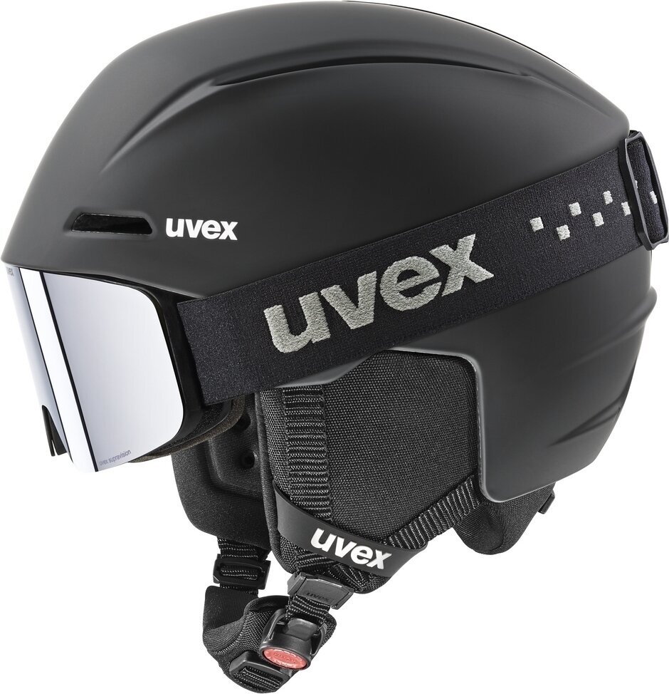 Skihelm UVEX Viti Pwdr FM Set Black Mat 51-55 cm Skihelm