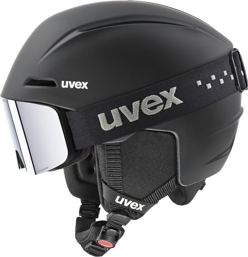 Ski Helmet UVEX Viti Pwdr FM Set Black Mat 54-58 cm Ski Helmet