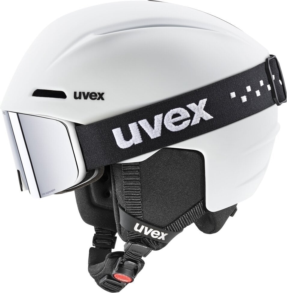 Skihjelm UVEX Viti Pwdr FM Set White Mat 51-55 cm Skihjelm