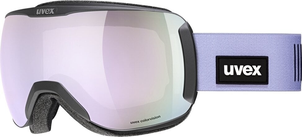 Masques de ski UVEX Downhill 2100 CV Black Mat/Mirror Lavender/Green Masques de ski