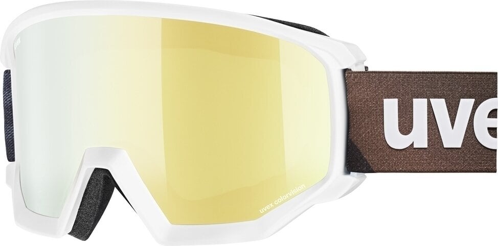 Ski Goggles UVEX Athletic CV White Mat/Mirror Gold/Green Ski Goggles