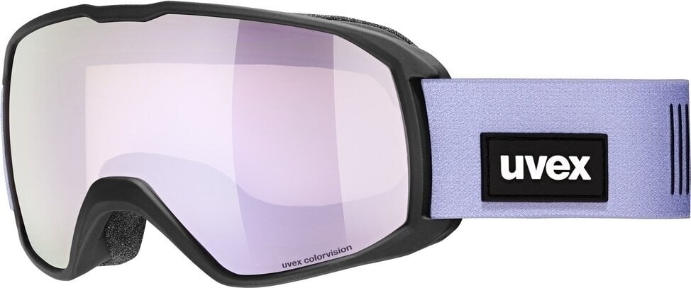 Ochelari pentru schi UVEX Xcitd CV Black Mat/Mirror Lavender/Yellow Ochelari pentru schi