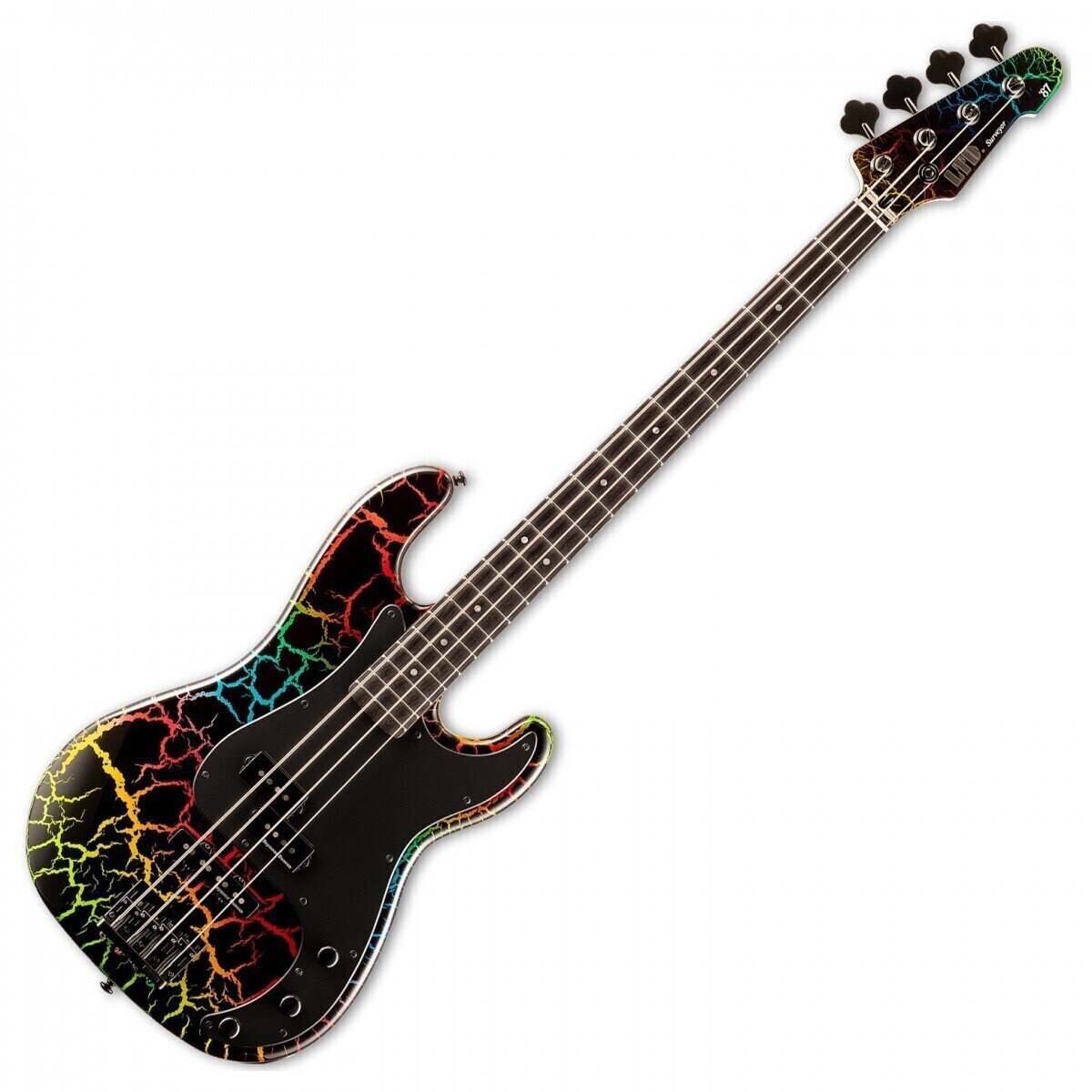 E-Bass ESP LTD Surveyor '87 Rainbow Crackle E-Bass