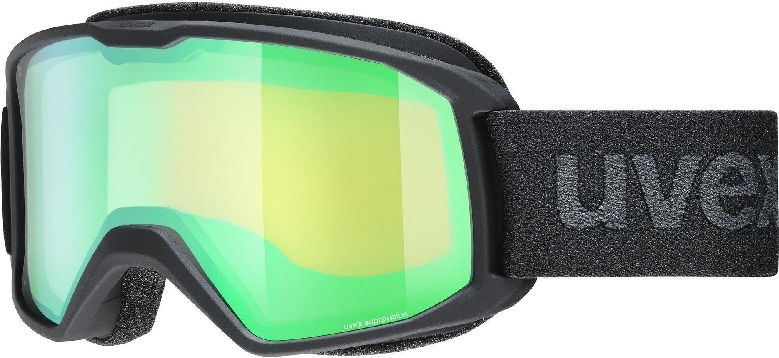 Ski Brillen UVEX Elemnt FM Black Mat/Mirror Green Ski Brillen