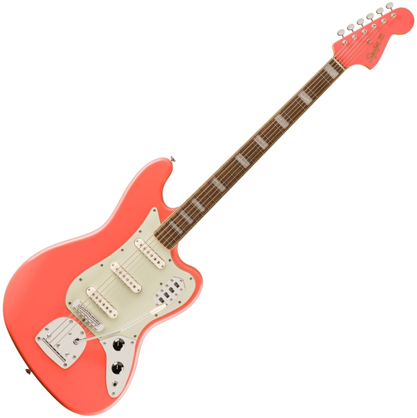 Bajo de 6 cuerdas Fender Squier FSR Classic Vibe Bass VI IL Tahitian Coral Bajo de 6 cuerdas