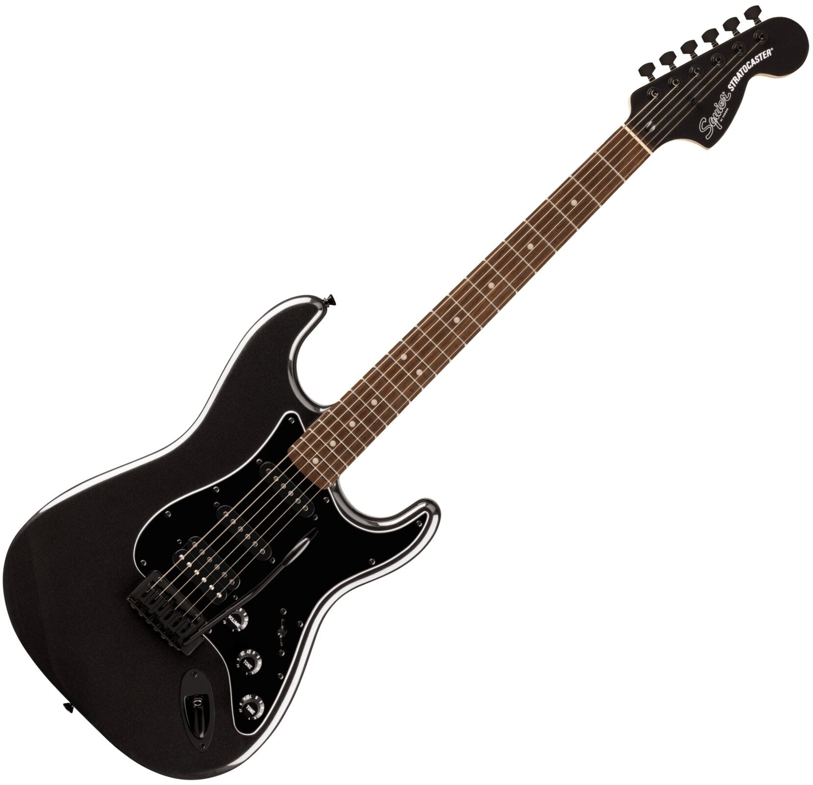 Electric guitar Fender Squier FSR Affinity Series Stratocaster HSS LRL Metallic Black Electric guitar