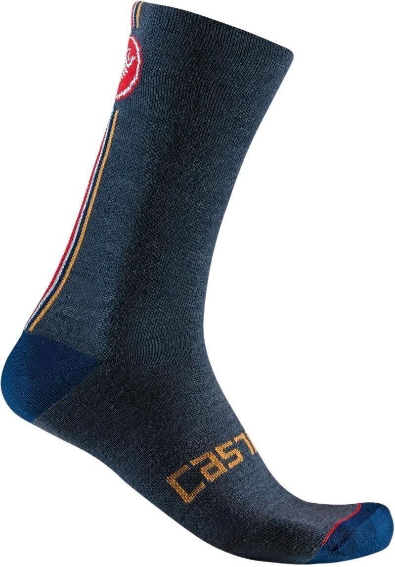 Calcetines de ciclismo Castelli Racing Stripe 18 Twilight Blue L/XL Calcetines de ciclismo