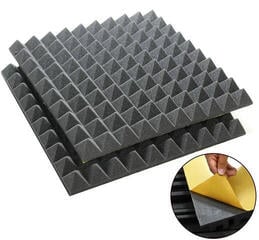 Chłonny panel piankowy Veles-X Acoustic Pyramids Self-Adhesive 30 x 30 x 3 cm Anthracite Chłonny panel piankowy