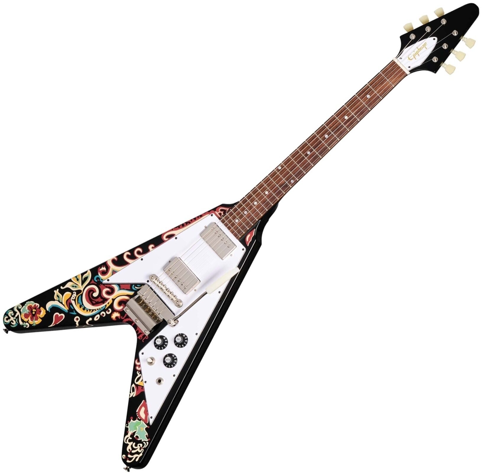 Chitarra Elettrica Epiphone Jimi Hendrix Love Drops Flying V Black Chitarra Elettrica