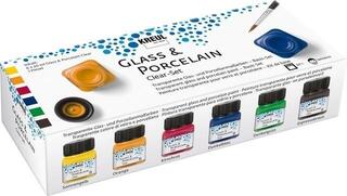 Glass Paint Kreul Clear Set of Glass & Porcelain Paints Clear Set 6 x 20 ml