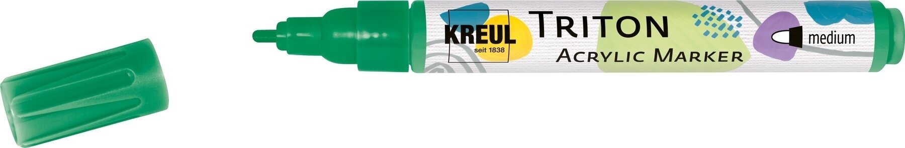 Filtspetspenna Kreul Triton Textilpenna 1 - 3 mm Permanent Green 1 st