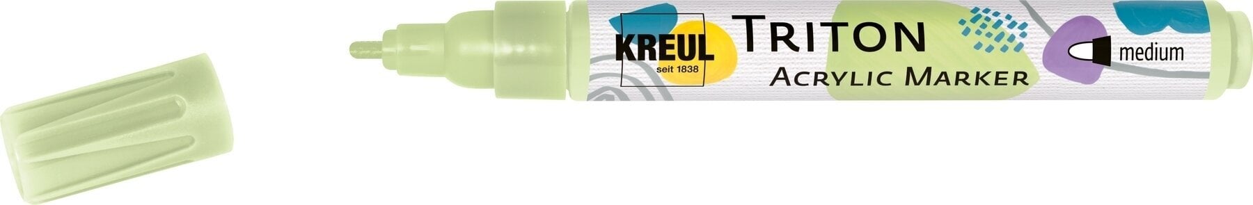 Felt-Tip Pen Kreul Triton Textile Marker 1 - 3 mm Light Green 1 pc