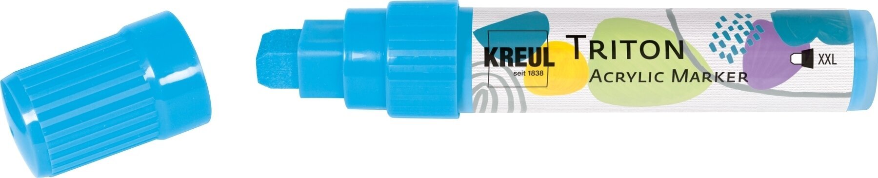 Pixur cu pâslă Kreul Triton Marker pentru textile 15 mm Light Blue 1 buc