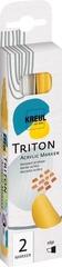 Filzstift Kreul Triton Set Textilmarker 1 - 4 mm Silver & Gold 10 stk