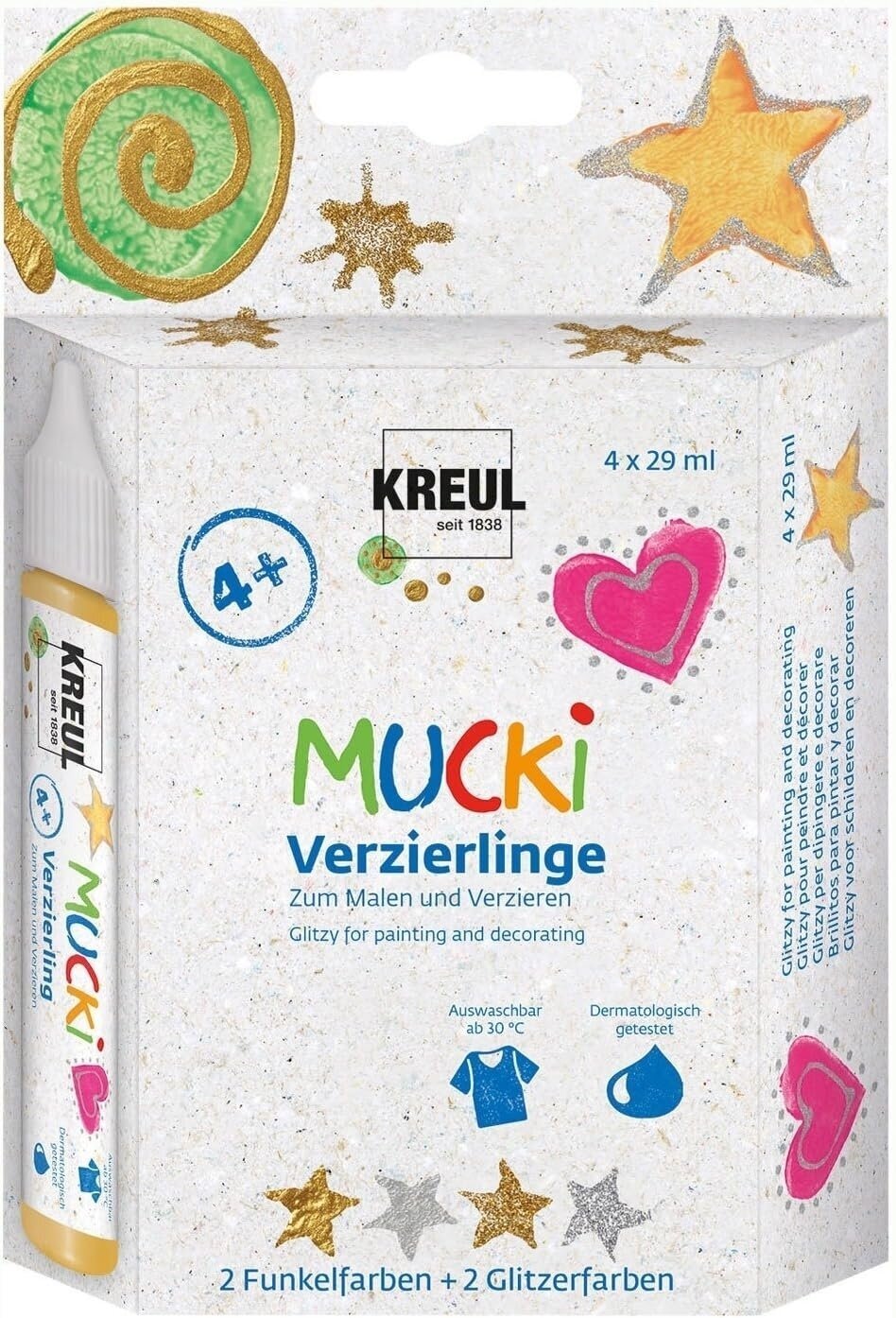 Kleur Kreul Glitzy Universele kleur 4 x 29 ml