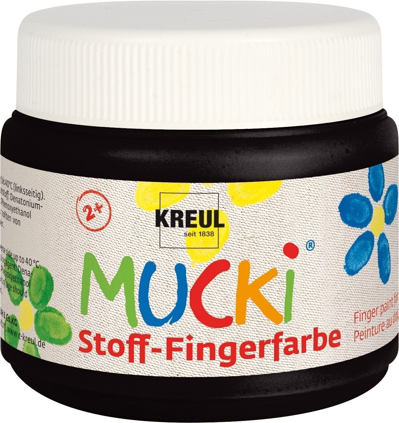 Tinta para os dedos Kreul 28106 Finger Paint Black 150 ml 1 un.