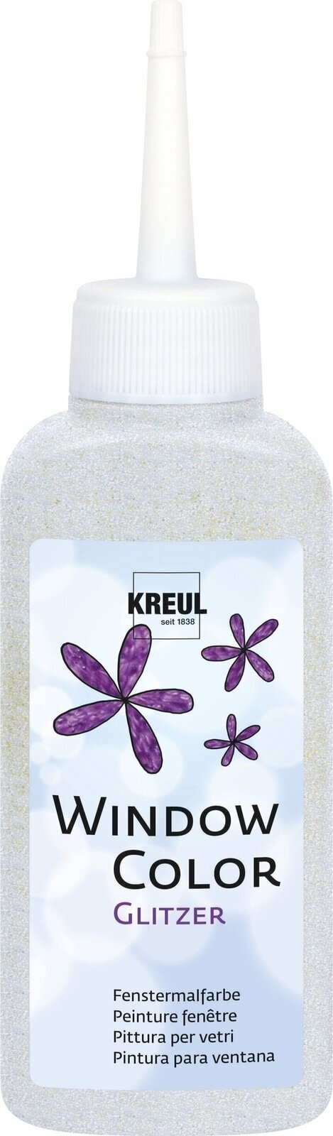 Lasimaali Kreul 42728 Glass Paint Glitter-Silver 80 ml 1 kpl