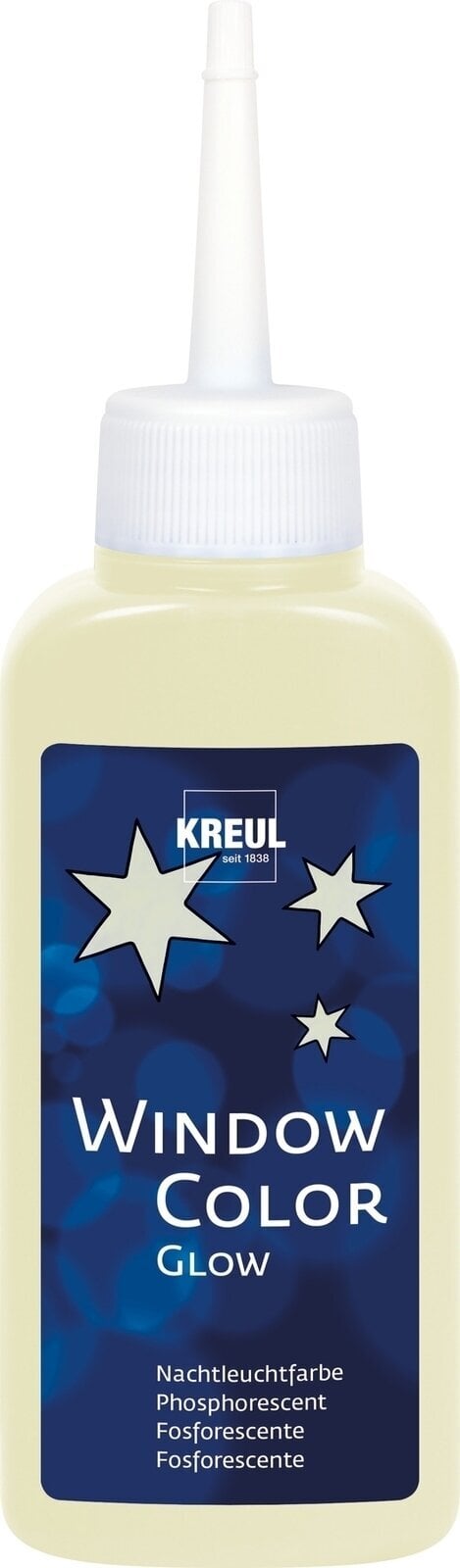 Lasimaali Kreul 42740 Glass Paint Glow-In-The-Dark Yellow 80 ml 1 kpl