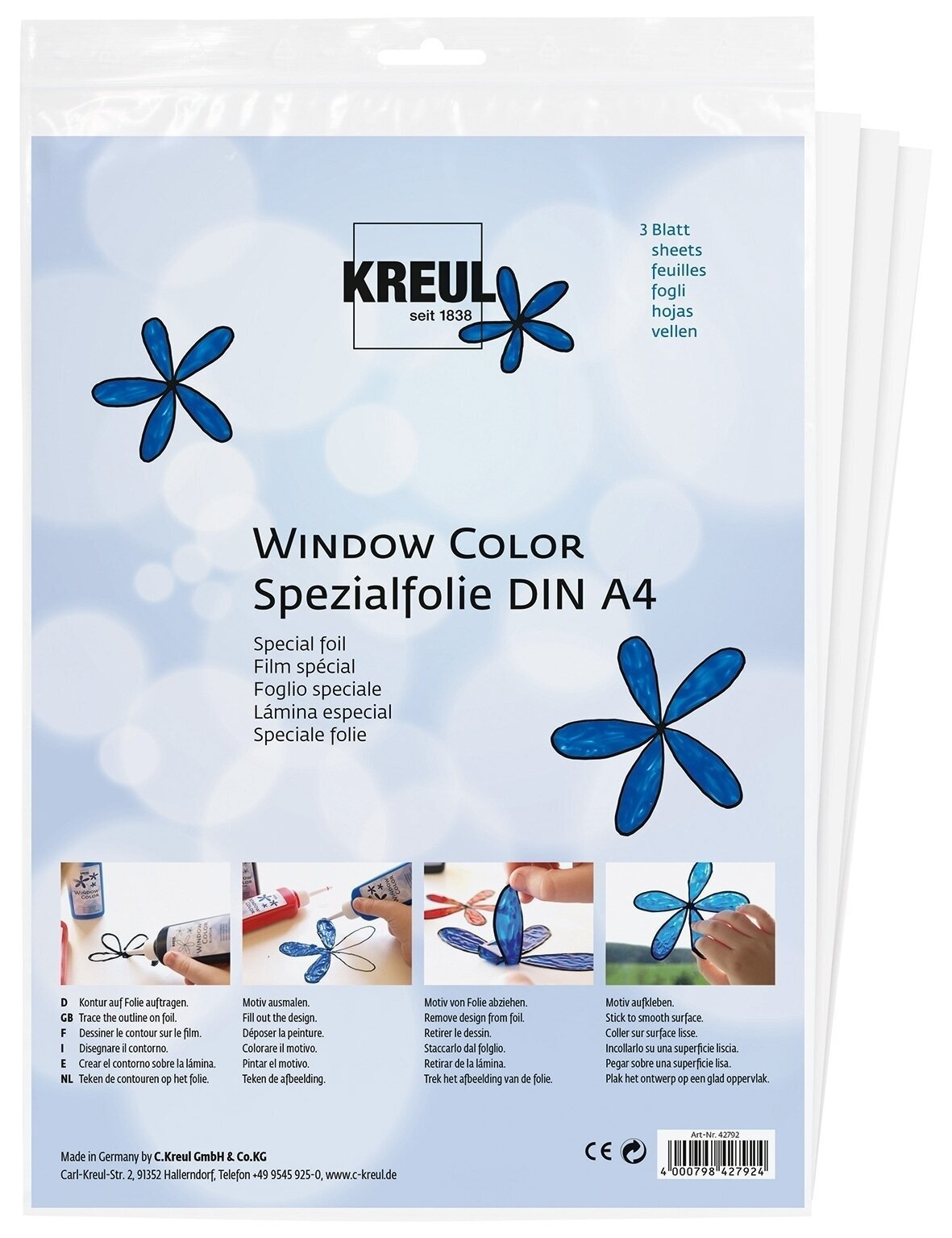 Glasfarbe Kreul 42792 Fensterfolie A4 1 Stck