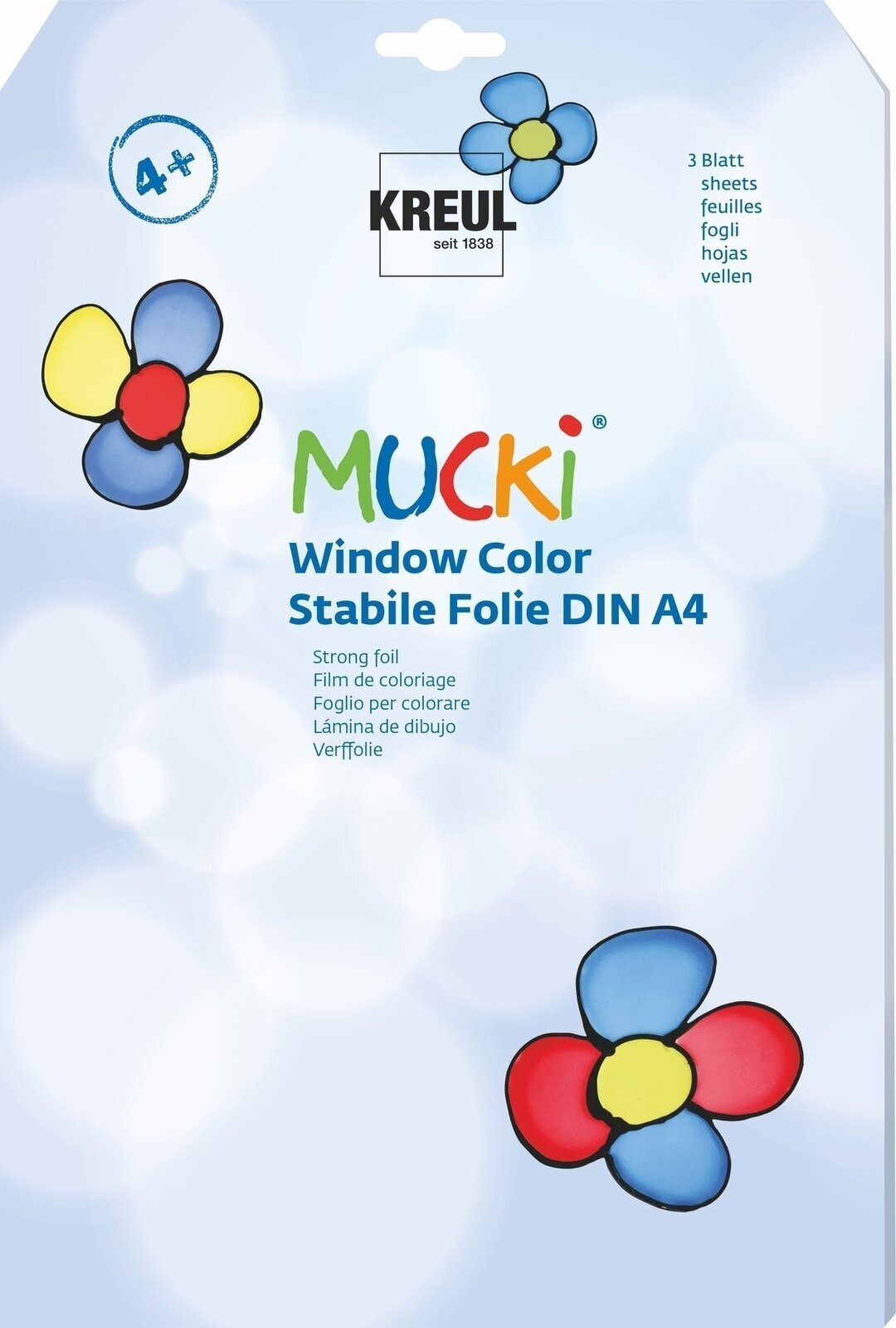 Pintura de vidrio Kreul 42796 Película para ventanas A4-3 pcs 1 pieza