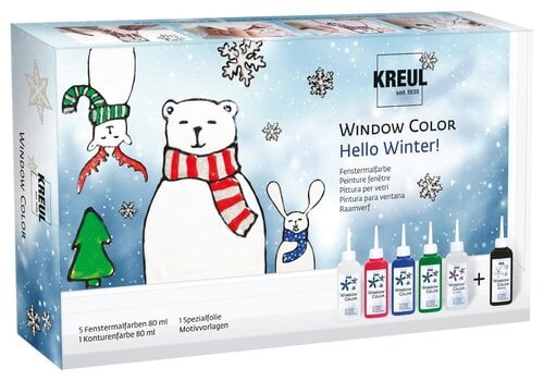 Glasfarbe Kreul 42853 Farbset für Glas Hello Winter 6 x 80 ml - 1