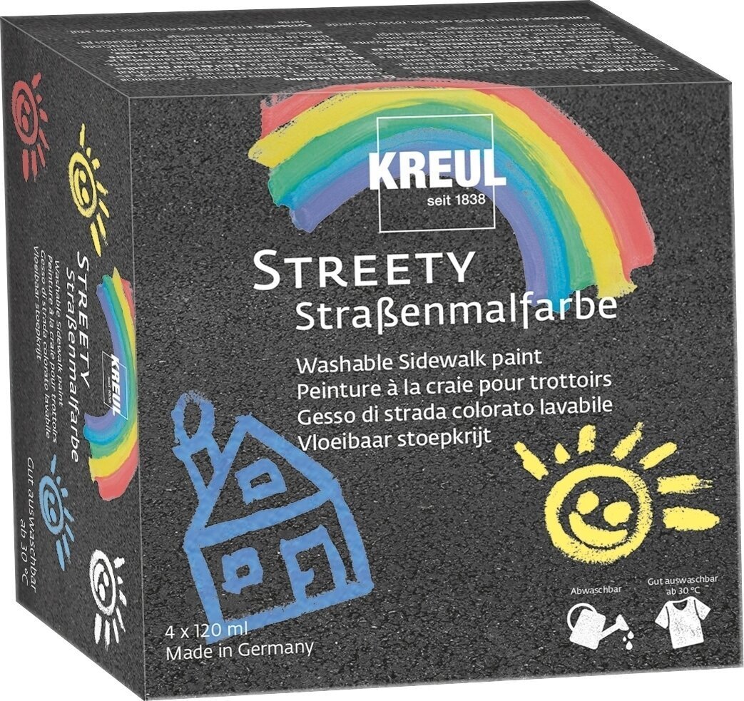 Κιμωλία Kreul Streety Starter Set Κιμωλία 4 x 120 ml