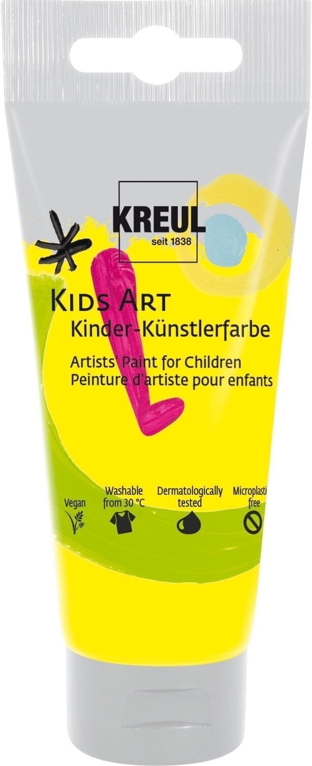 Τέμπερα Kreul Kids Art Artists' Μπογιά γκουάς Primary Yellow 75 ml 1 τεμ.