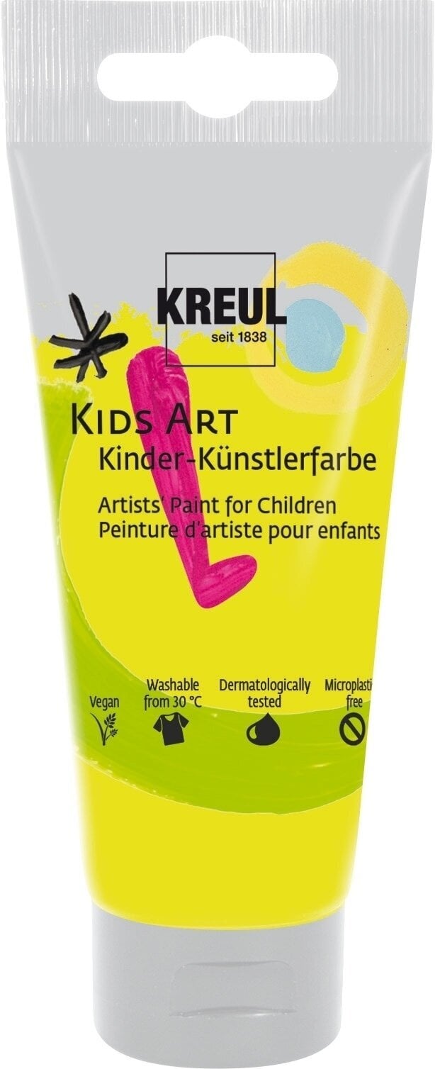 Τέμπερα Kreul Kids Art Artists' Μπογιά γκουάς Fluorescent Yellow 75 ml 1 τεμ.