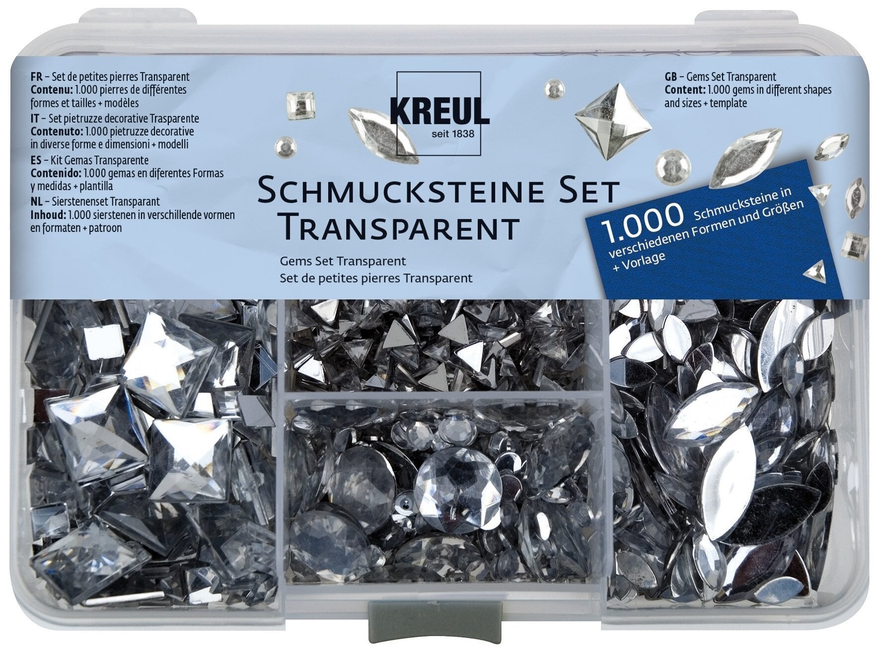 Materiaal Kreul 49640 Een set kiezelstenen Transparent