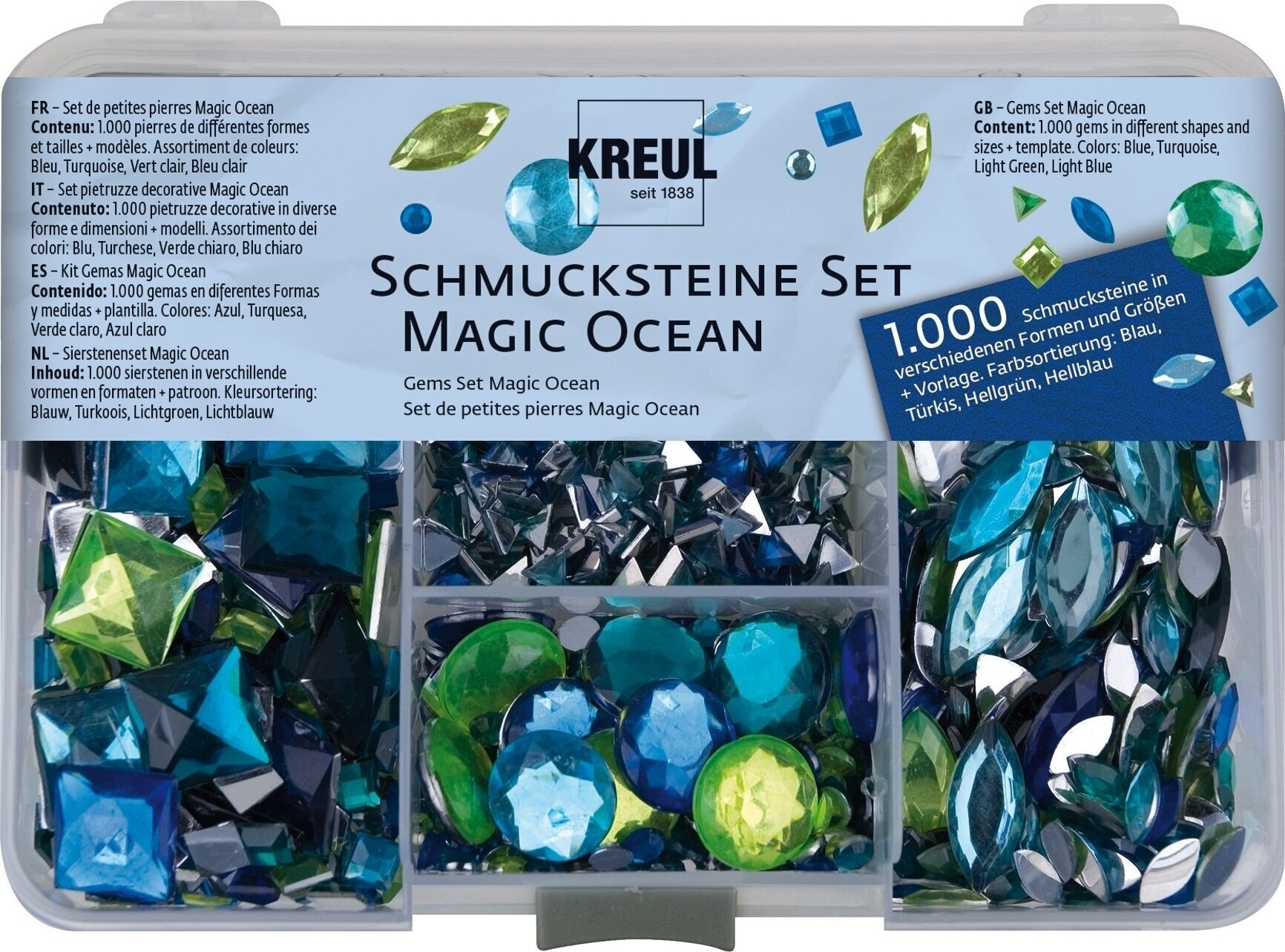 Material Kreul 49644 Un conjunto de guijarros Magic Ocean