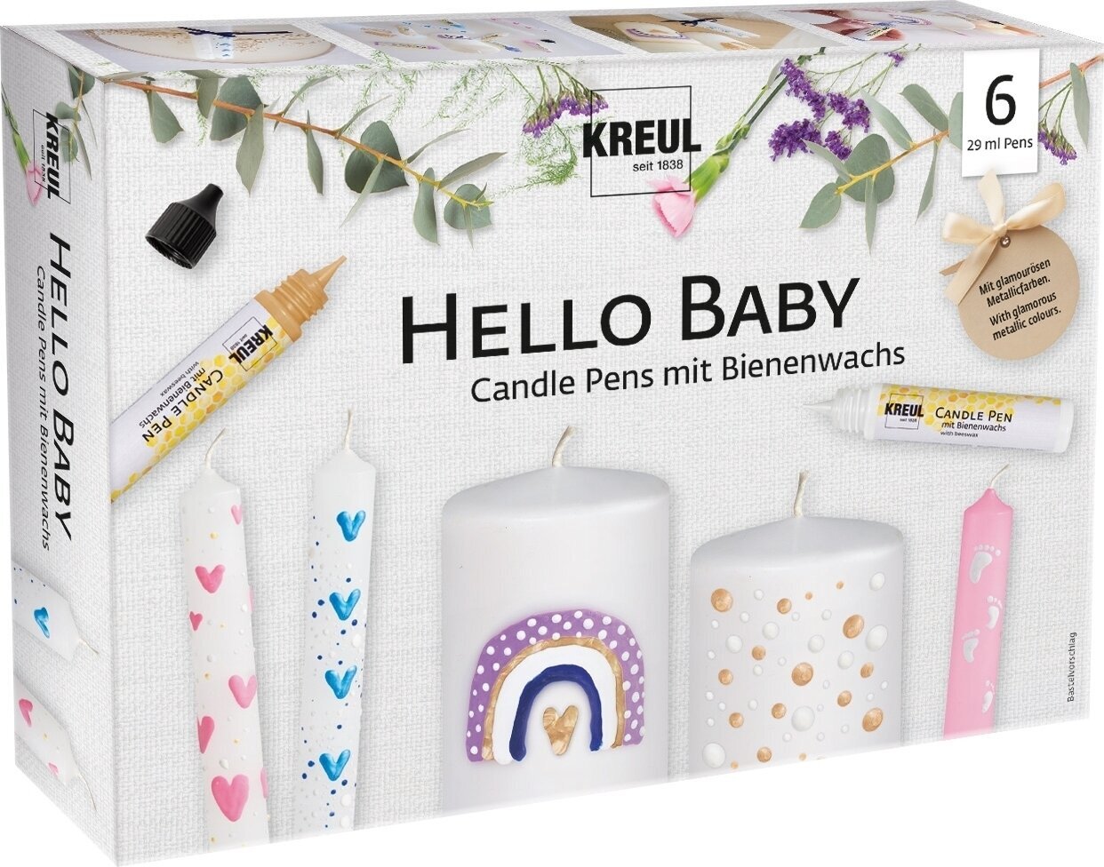 Pluma de vela Kreul 49758 Pluma de vela Hello Baby 6 pcs