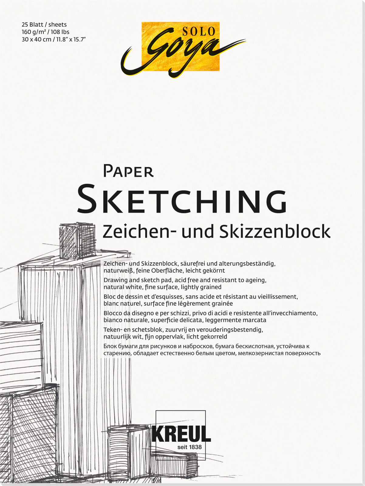 Sketchbook Kreul 68002 Sketchbook 30 x 40 cm 160 g