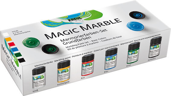 Culoare Kreul Magic Marble Un set de culori pentru marmorare Basic Colours 6 x 20 ml