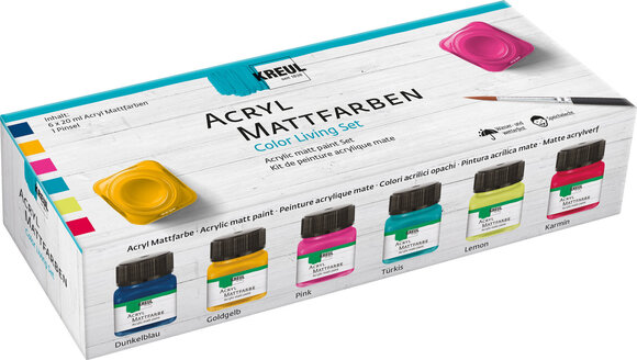 Tinta acrílica Kreul 75601 Set of Acrylic Paints 6 x 20 ml - 1