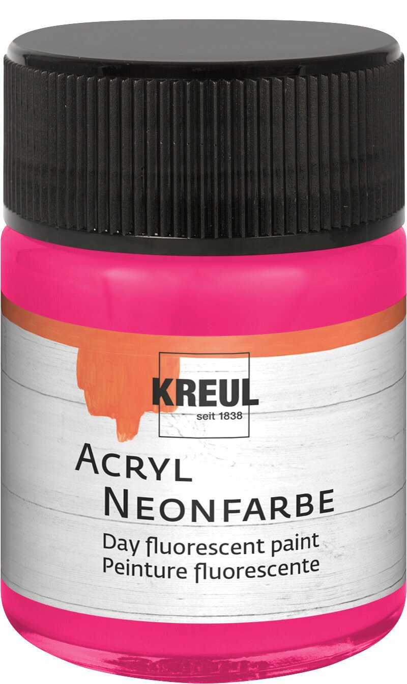 Peinture acrylique Kreul 77563 Peinture acrylique Neon Pink 50 ml