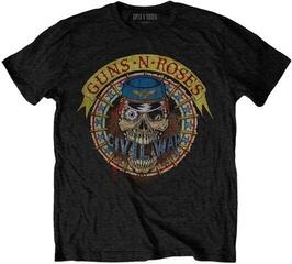 Риза Guns N' Roses Skull Circle Unisex Тениска с къс ръкав/Black/Къси