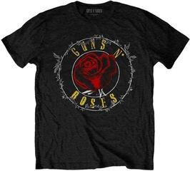 T-Shirt Guns N' Roses Rose Circle Paradise City Unisex Short Sleeve T-Shirt/Black/Short