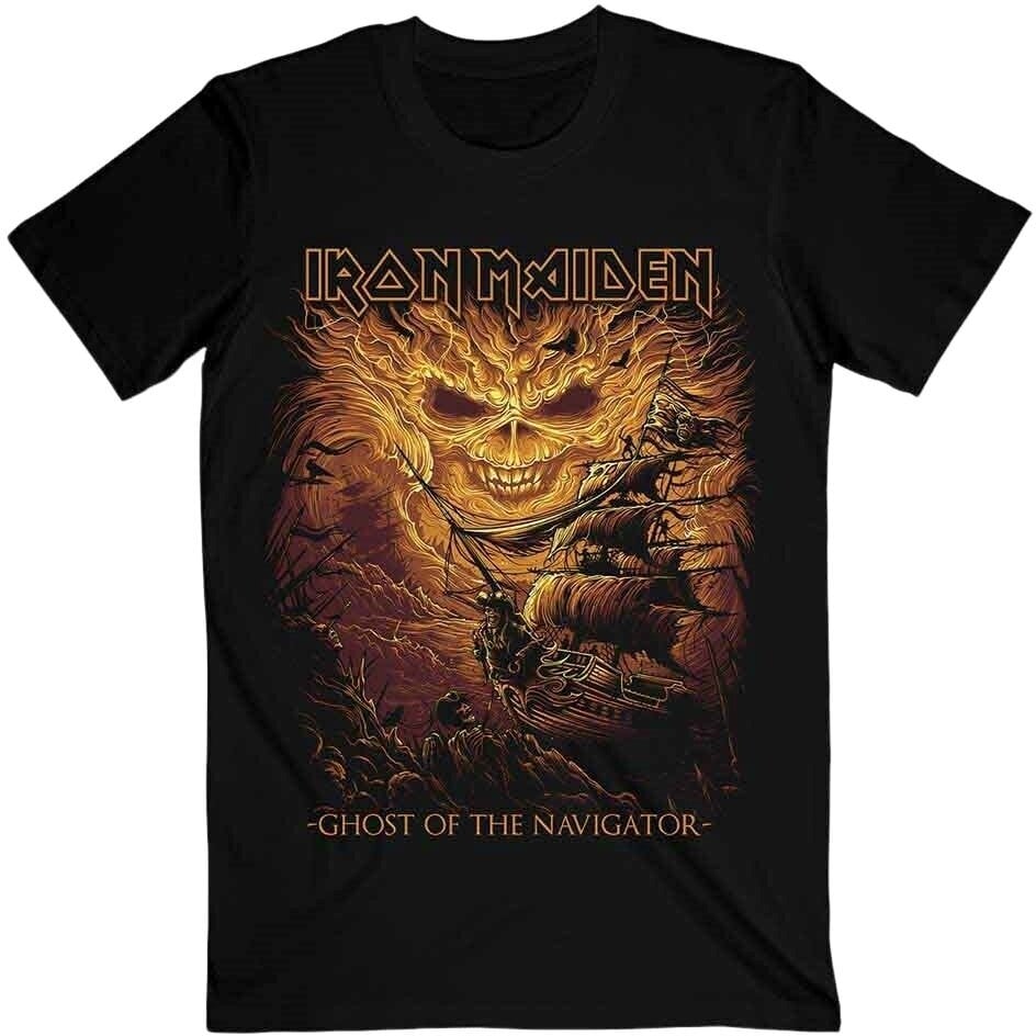 Skjorta Iron Maiden Skjorta Ghost of the Navigator Unisex Black 2XL