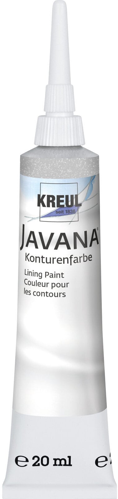 Silkkimaali Kreul Javana Silkkiväriaine Pearly Silver 20 ml 1 kpl