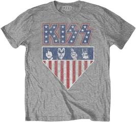 Koszulka Kiss Stars And Stripes Unisex Koszulka z krótkim rękawem/Grey/Krótkie