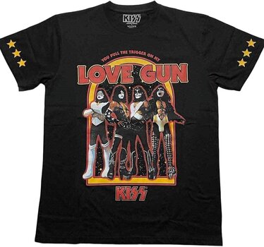 Ing Kiss Ing Love Gun Stars Unisex Black 2XL - 1