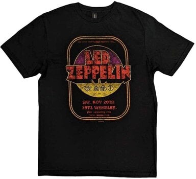 T-shirt Led Zeppelin T-shirt 1971 Wembley Unisex Black 2XL - 1